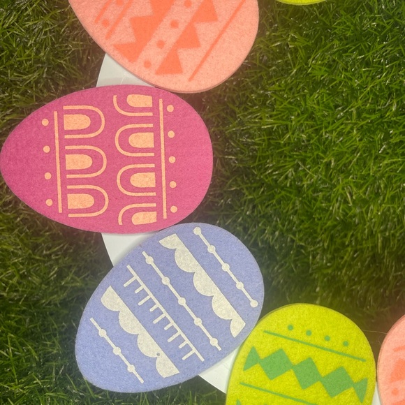 Target Spritz Felt Colorful Egg 14" Wreath Hanging Decor & EASTER tabletop sign - Picture 4 of 8
